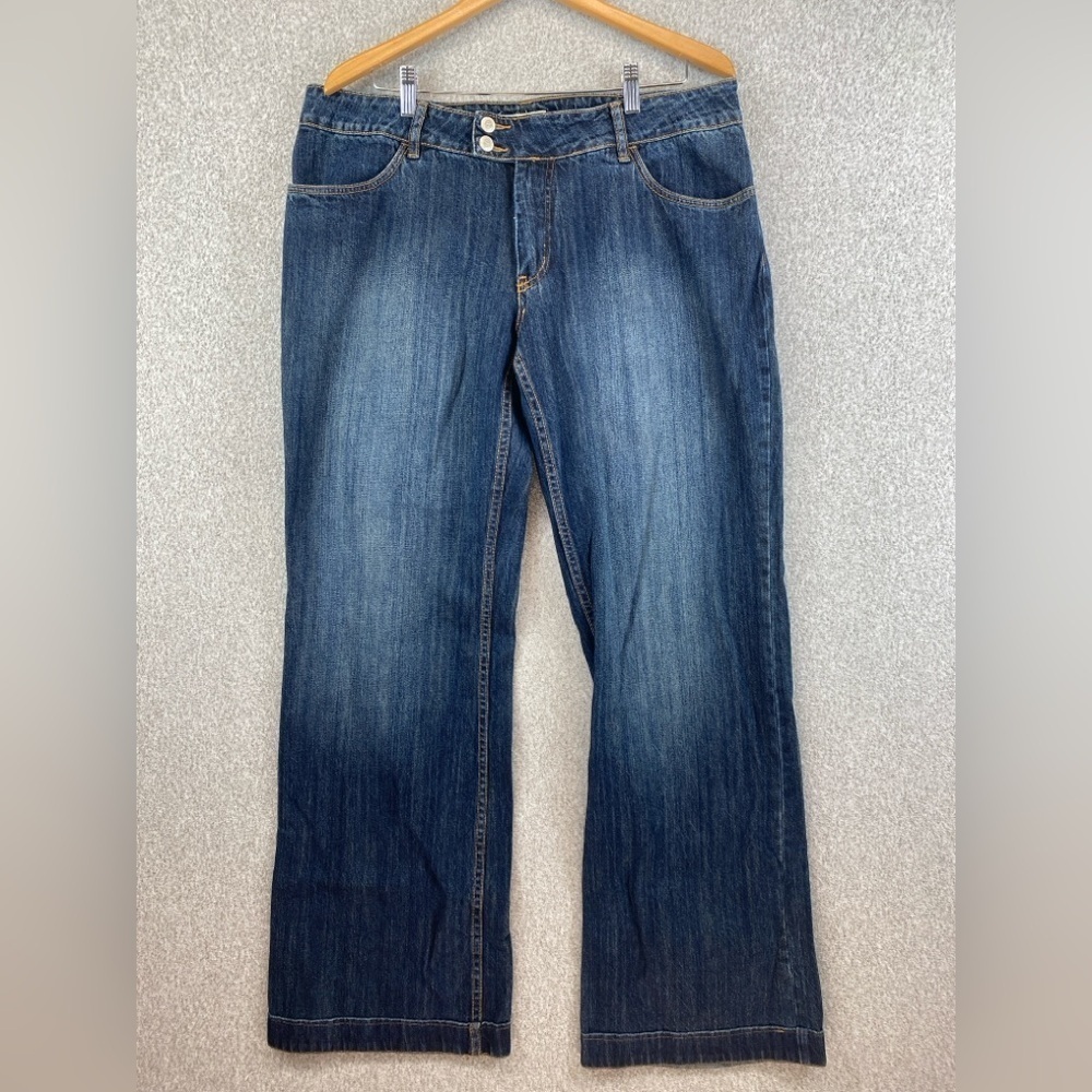 Stetson Wide Leg Jeans Womens 16 long Blue City Trouser Denim western edgy rodeo